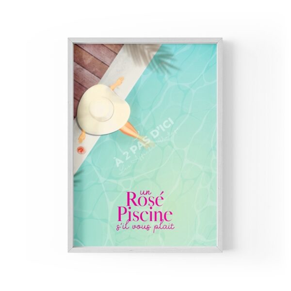 Affiche Rosé Piscine